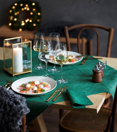 Weihnachtliche Tischdeko Grün Gilded Star Green Duni
